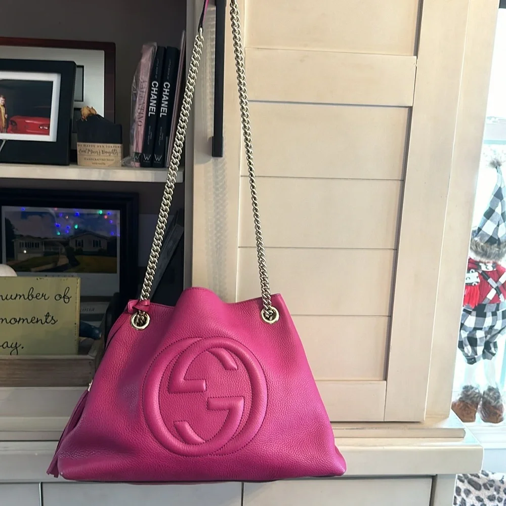 Gucci Chain Shoulder Soho Pink Bag - Picture 8 of 16